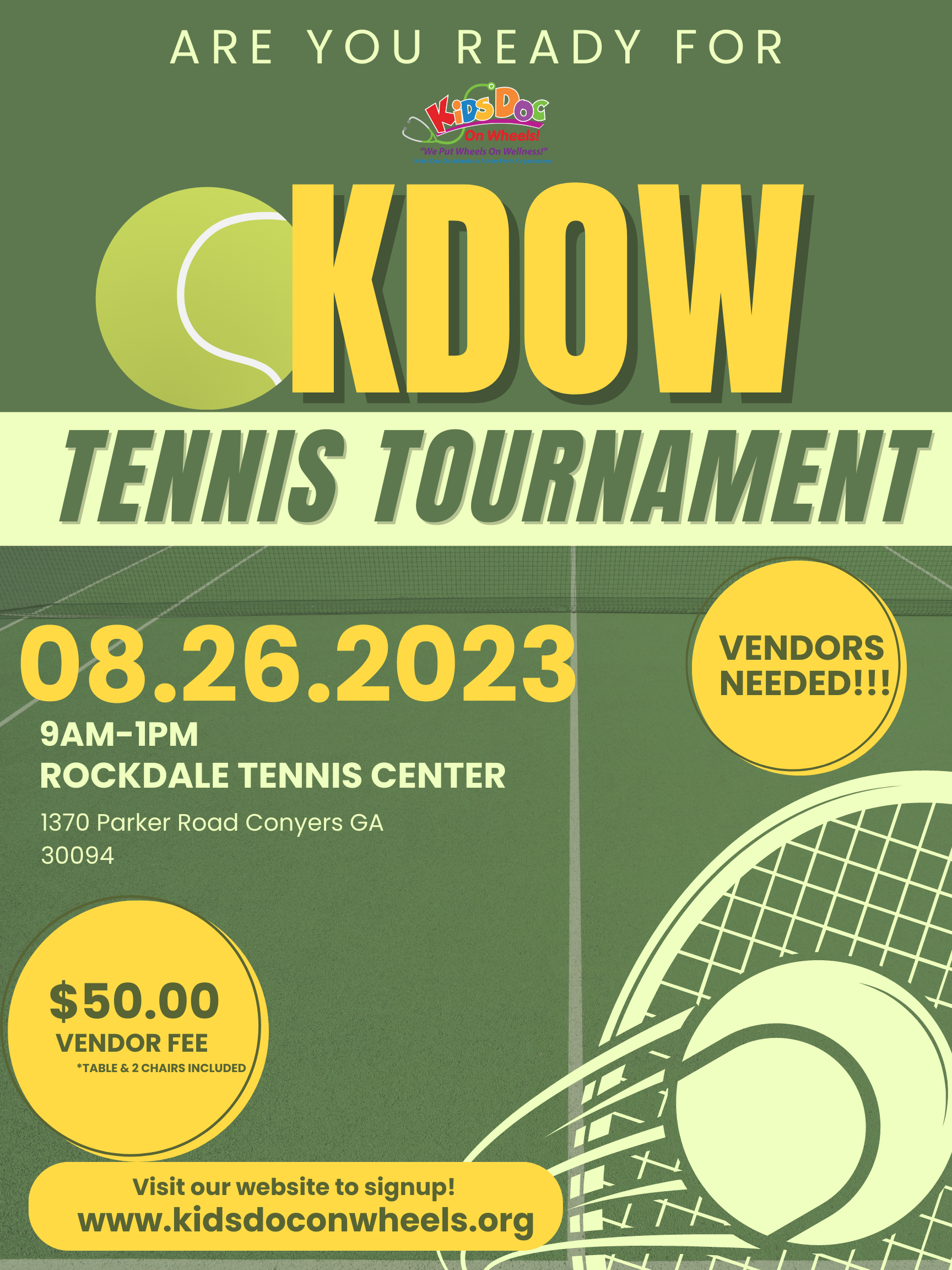 KDOW Tennis Tournament Flyer 